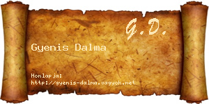 Gyenis Dalma névjegykártya